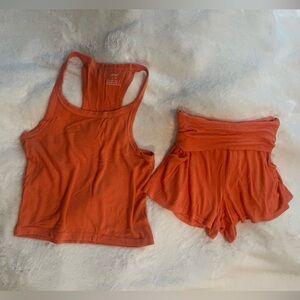 aerie real soft foldover matching set (small)